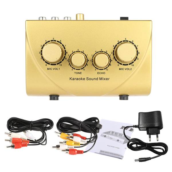 Dual Microphone Karaoke Sound Mixer