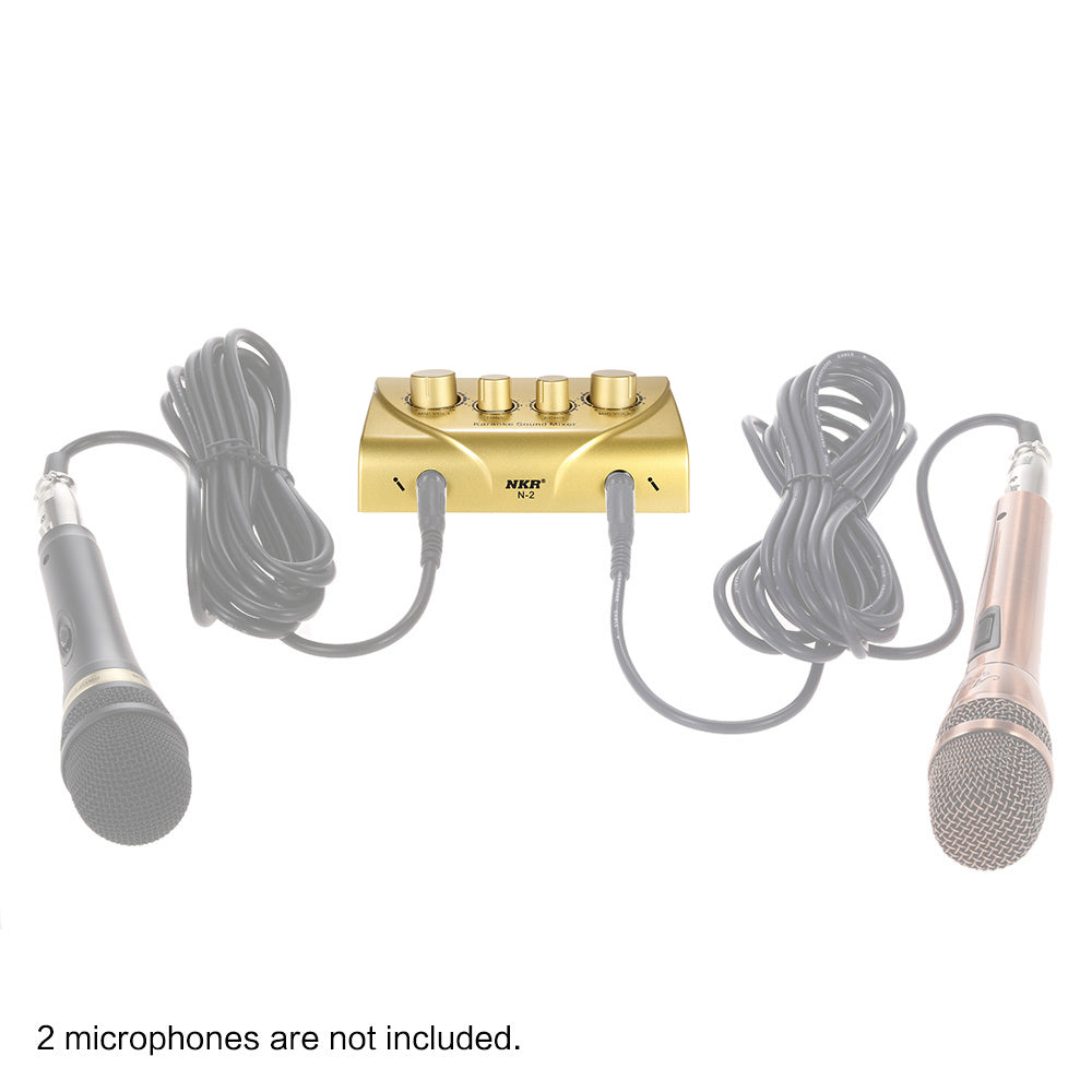 Dual Microphone Karaoke Sound Mixer